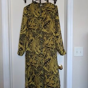 Patterned Shirt Dress